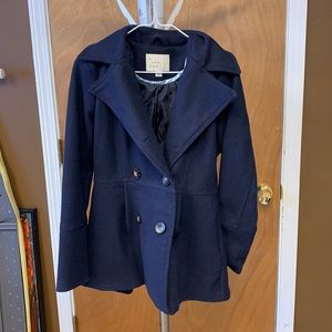 Navy blue trench coat